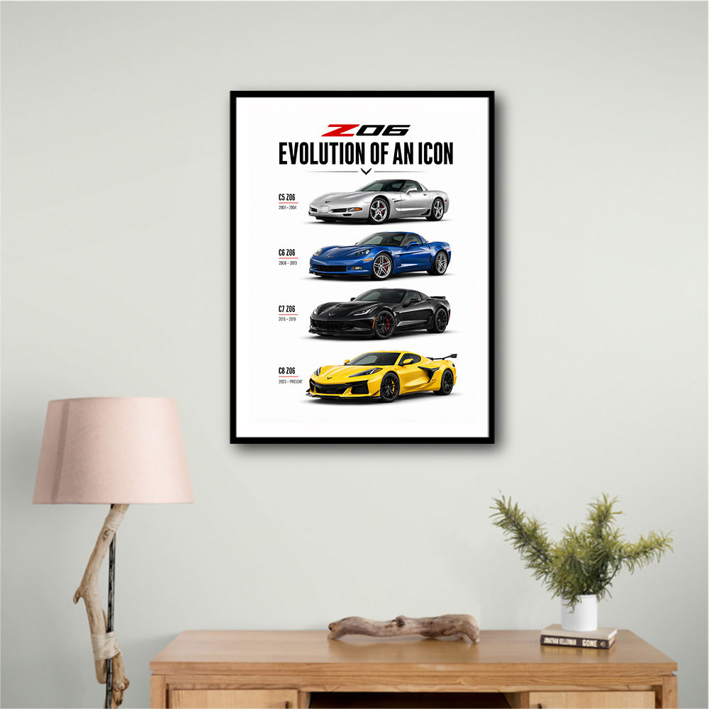 Corvette C8 Lineup The Future Of American Performance Art Print