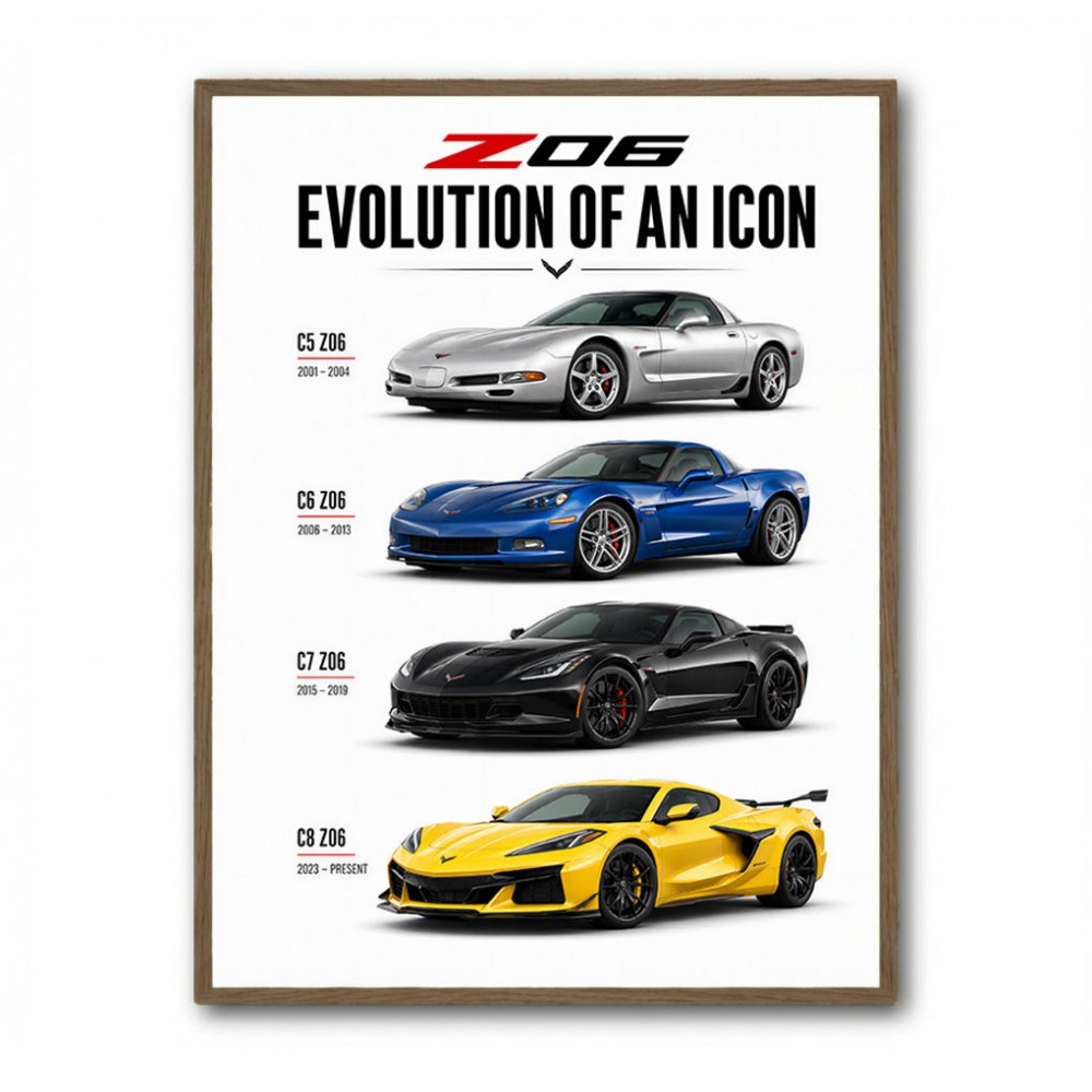 Corvette C8 Lineup The Future Of American Performance Art Print