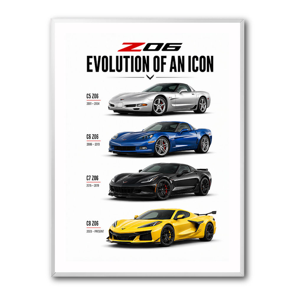 Corvette C8 Lineup The Future Of American Performance Art Print