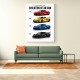 Corvette Evolution Series  From Vintage To Supercar Era Art Print