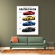 Corvette Evolution Series  From Vintage To Supercar Era Art Print