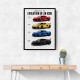 Corvette Evolution Series  From Vintage To Supercar Era Art Print