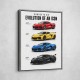Corvette Evolution Series  From Vintage To Supercar Era Art Print