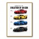 Corvette Evolution Series  From Vintage To Supercar Era Art Print