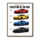 Corvette Evolution Series  From Vintage To Supercar Era Art Print