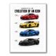 Corvette Evolution Series  From Vintage To Supercar Era Art Print
