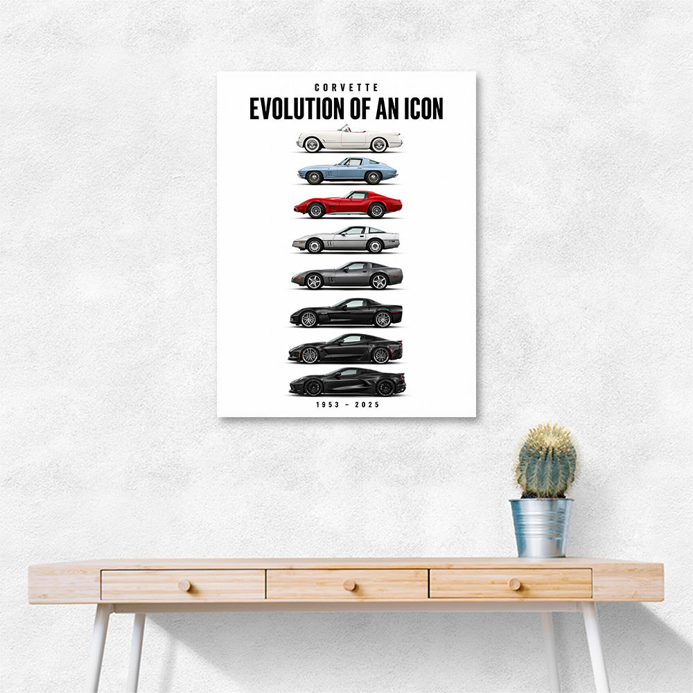 Corvette Legacy  The Complete Evolution Art Print