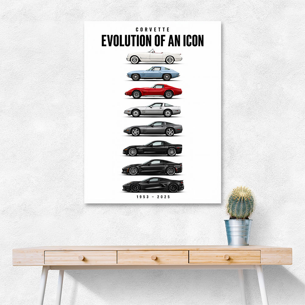Corvette Legacy  The Complete Evolution Art Print