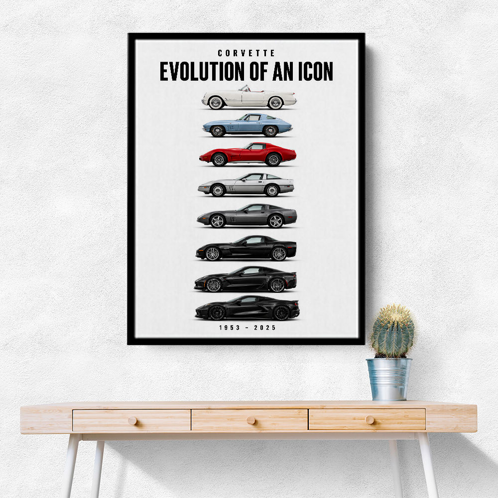 Corvette Legacy  The Complete Evolution Art Print