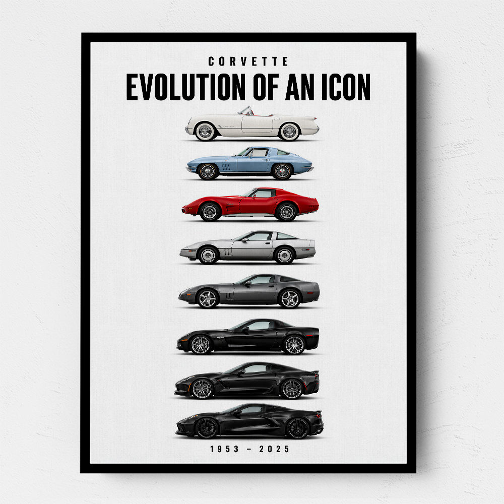 Corvette Legacy  The Complete Evolution Art Print