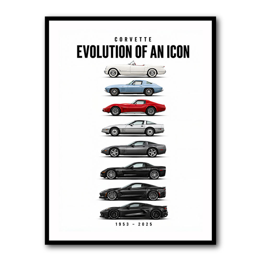 Corvette Legacy  The Complete Evolution Art Print