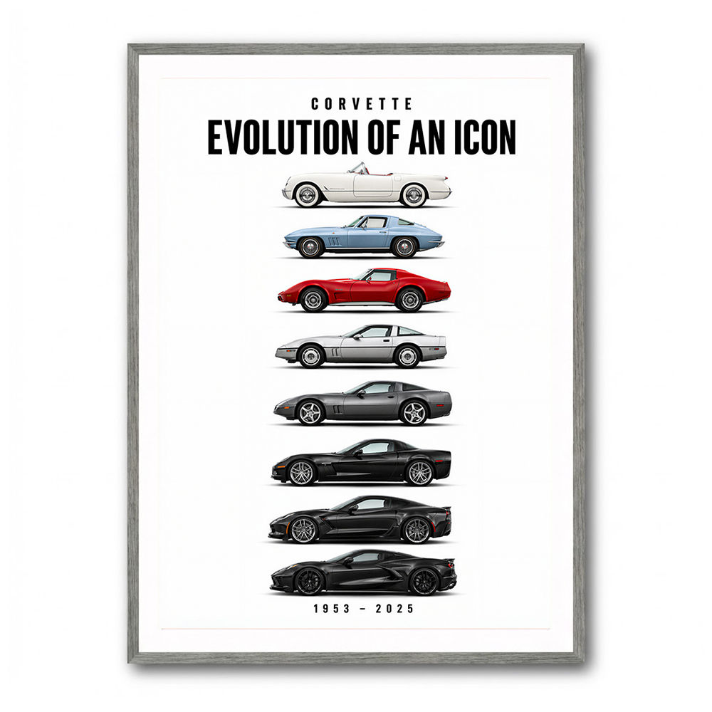 Corvette Legacy  The Complete Evolution Art Print