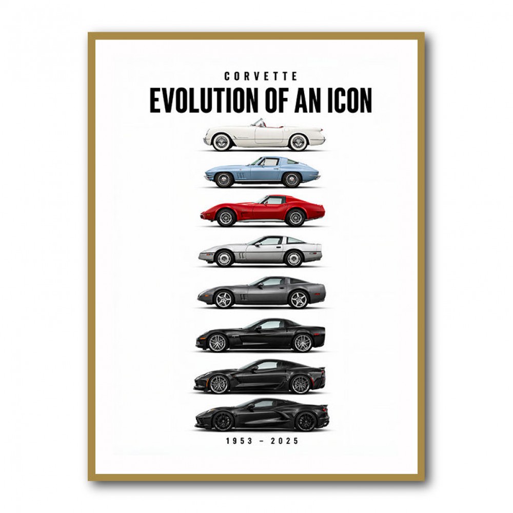 Corvette Legacy  The Complete Evolution Art Print