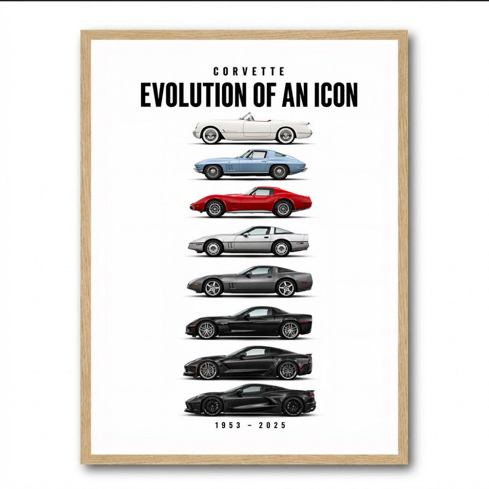 Corvette Legacy  The Complete Evolution Art Print