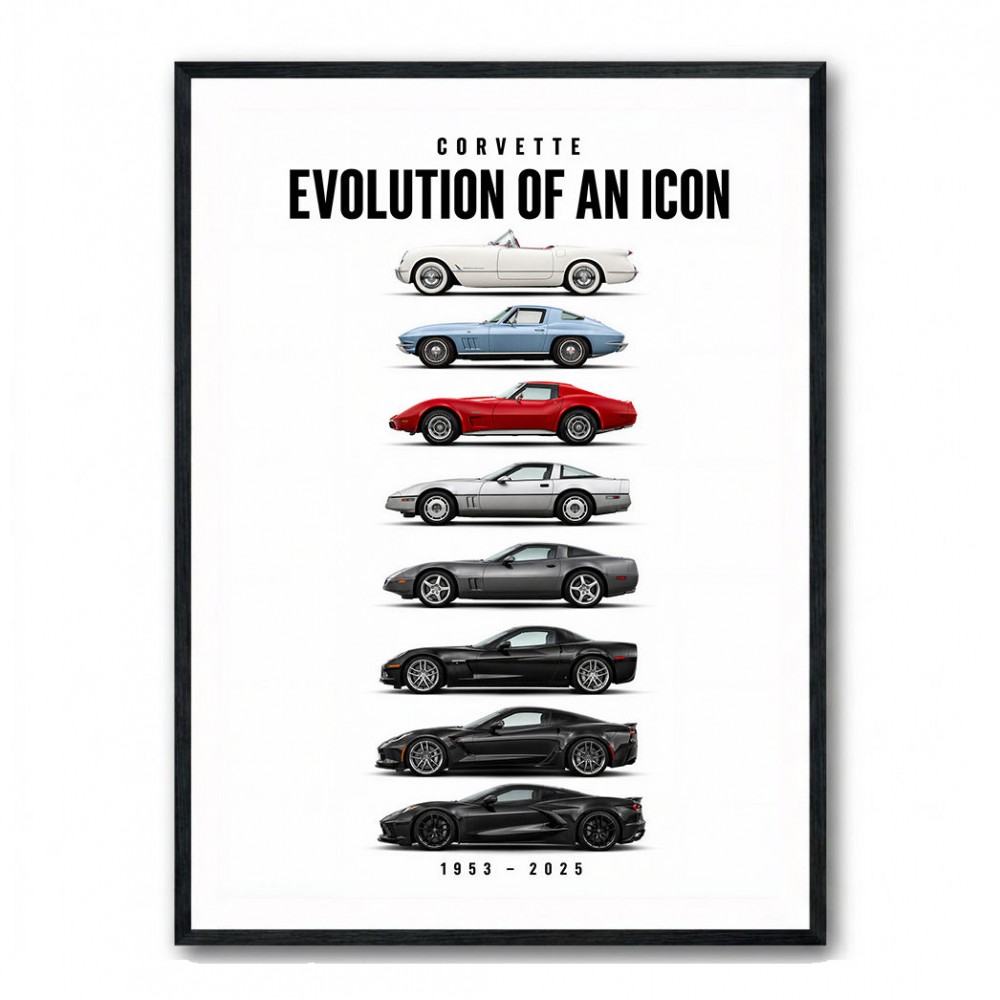 Corvette Legacy  The Complete Evolution Art Print