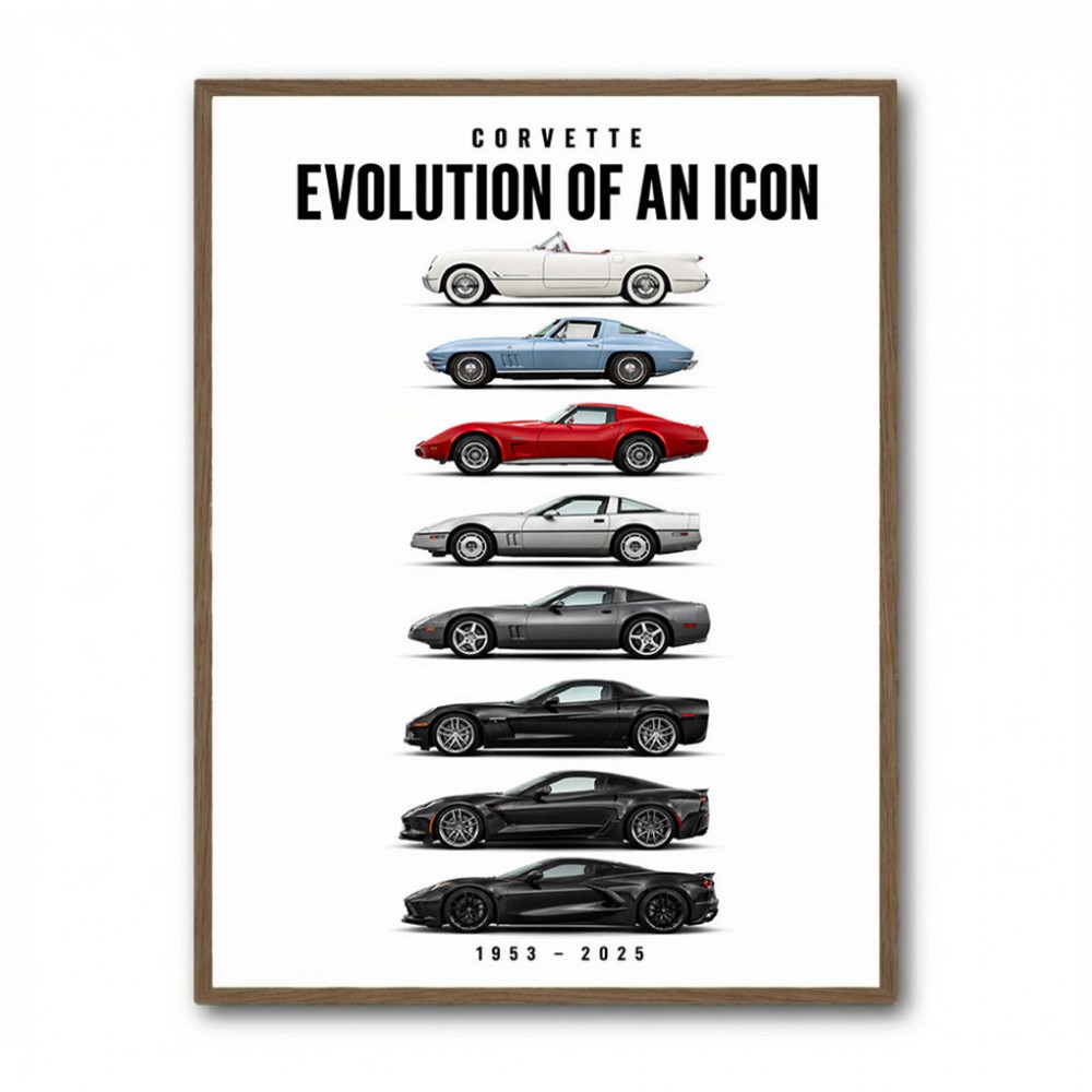 Corvette Legacy  The Complete Evolution Art Print