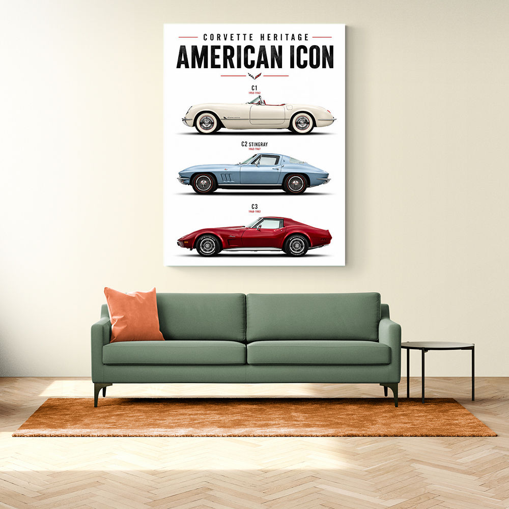 Corvette Performance Evolution  C5 To C8 Z06 Era Art Print