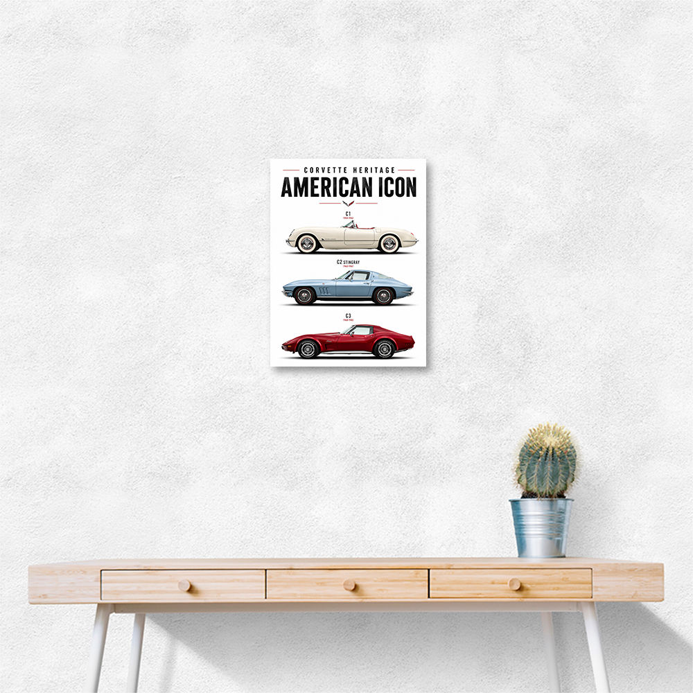 Corvette Performance Evolution  C5 To C8 Z06 Era Art Print