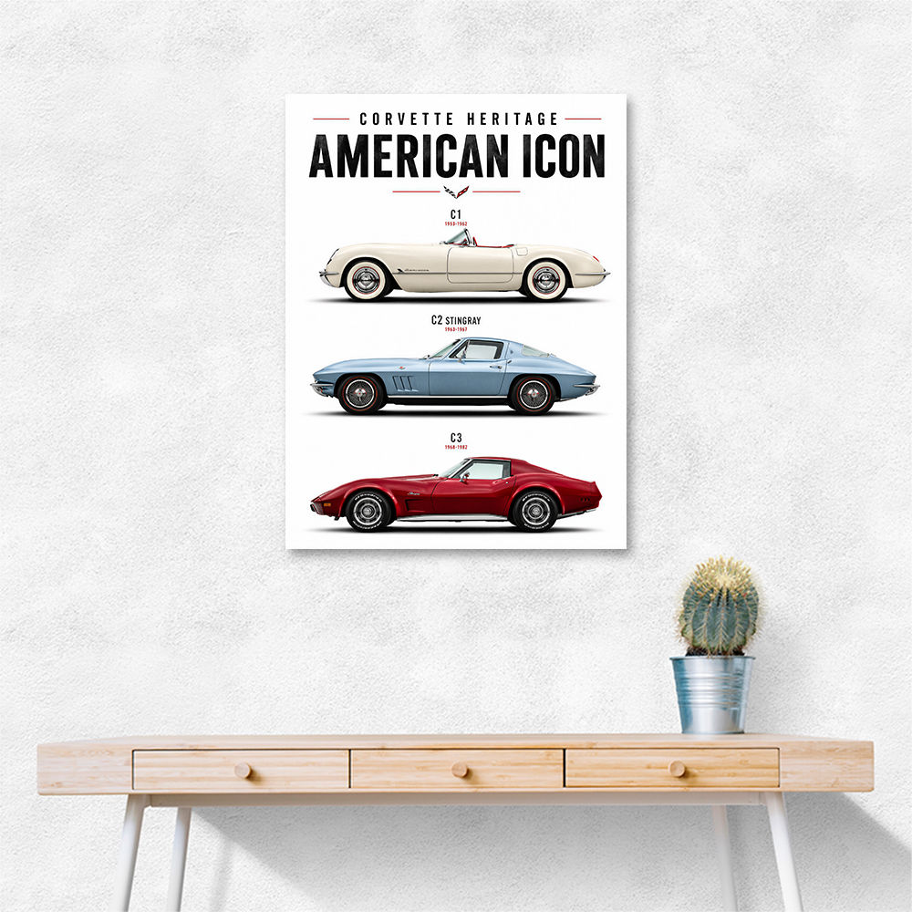 Corvette Performance Evolution  C5 To C8 Z06 Era Art Print