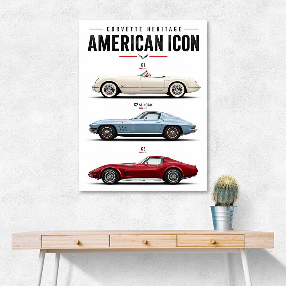 Corvette Performance Evolution  C5 To C8 Z06 Era Art Print