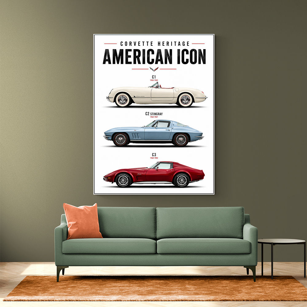 Corvette Performance Evolution  C5 To C8 Z06 Era Art Print