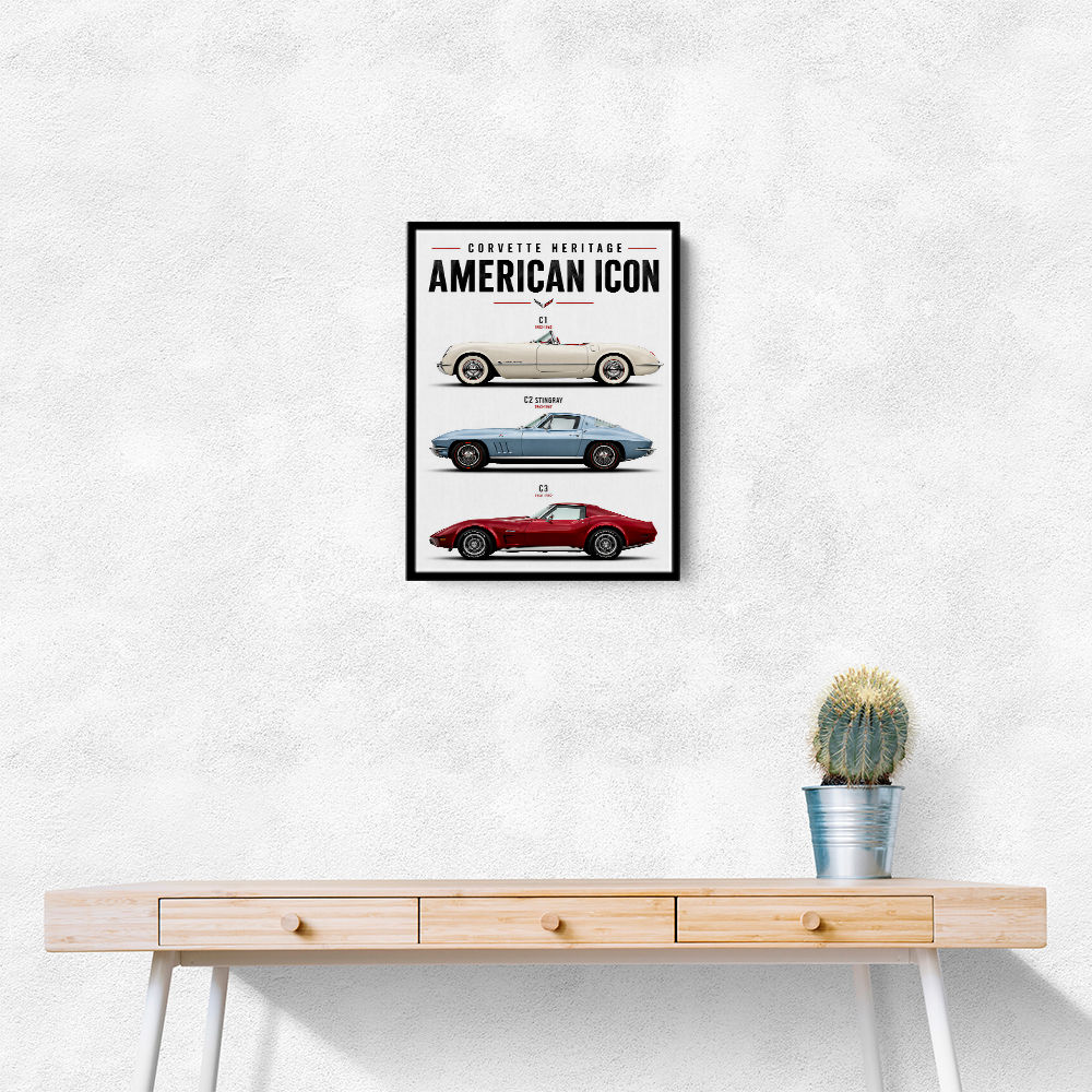 Corvette Performance Evolution  C5 To C8 Z06 Era Art Print