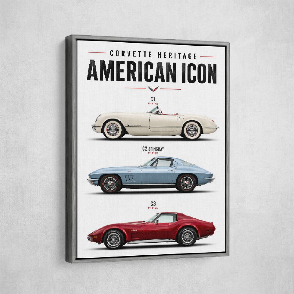 Corvette Performance Evolution  C5 To C8 Z06 Era Art Print