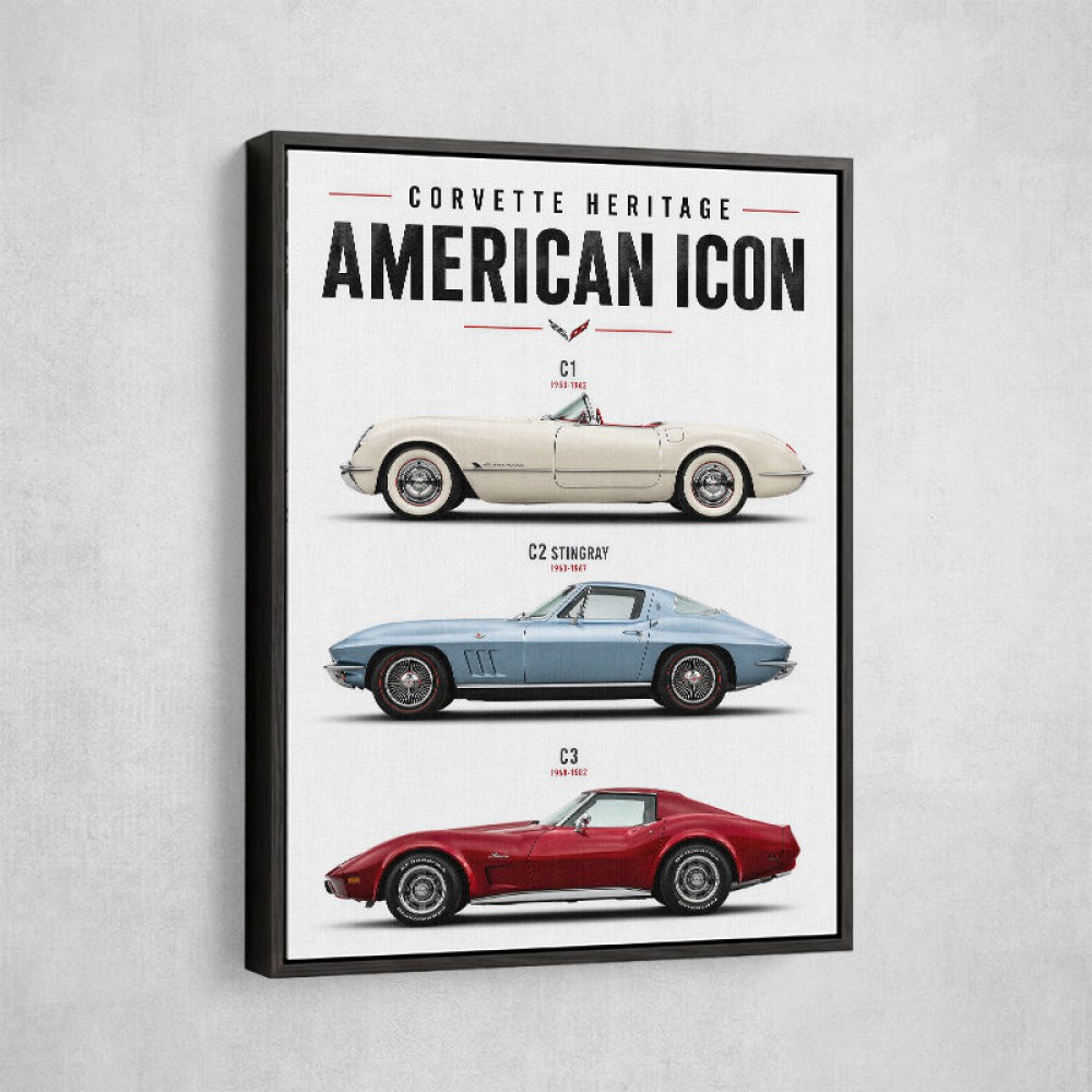 Corvette Performance Evolution  C5 To C8 Z06 Era Art Print