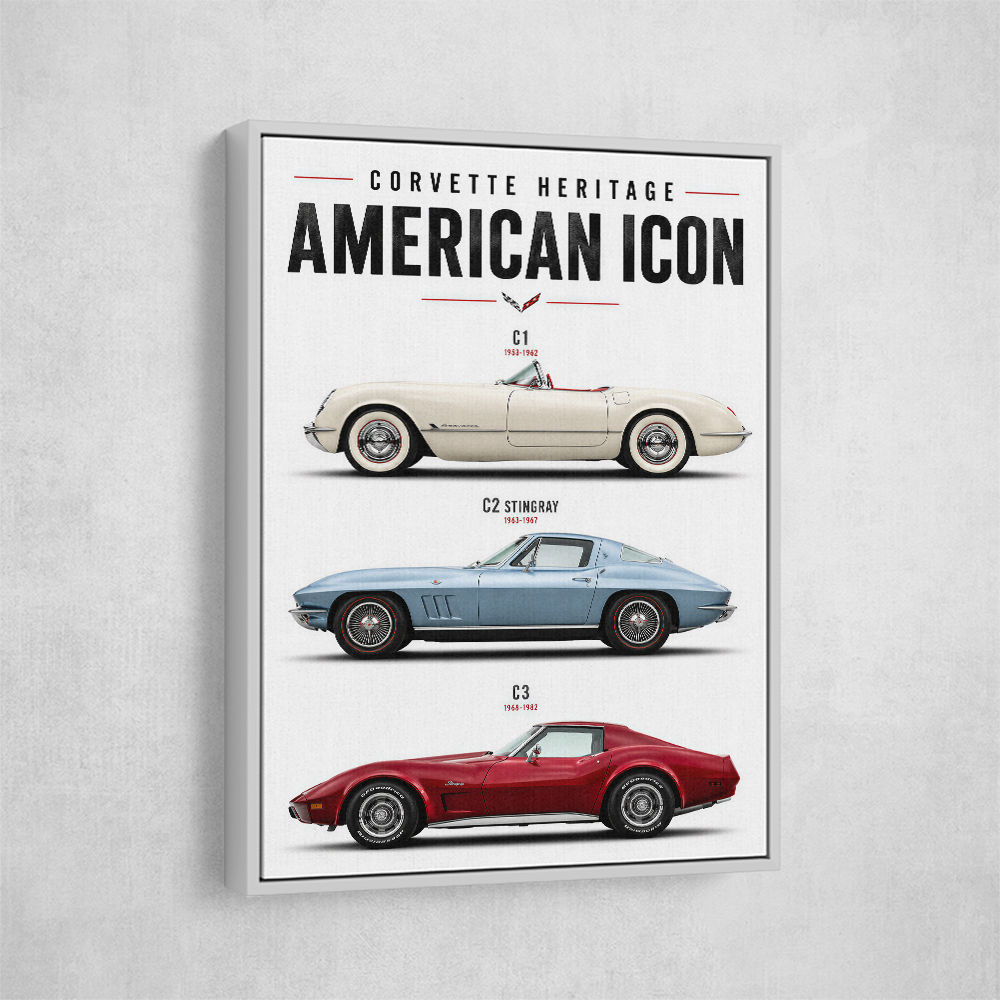 Corvette Performance Evolution  C5 To C8 Z06 Era Art Print