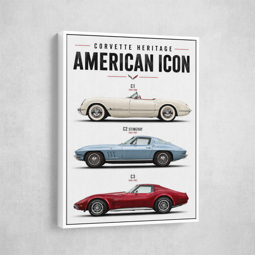 Corvette Performance Evolution  C5 To C8 Z06 Era Art Print
