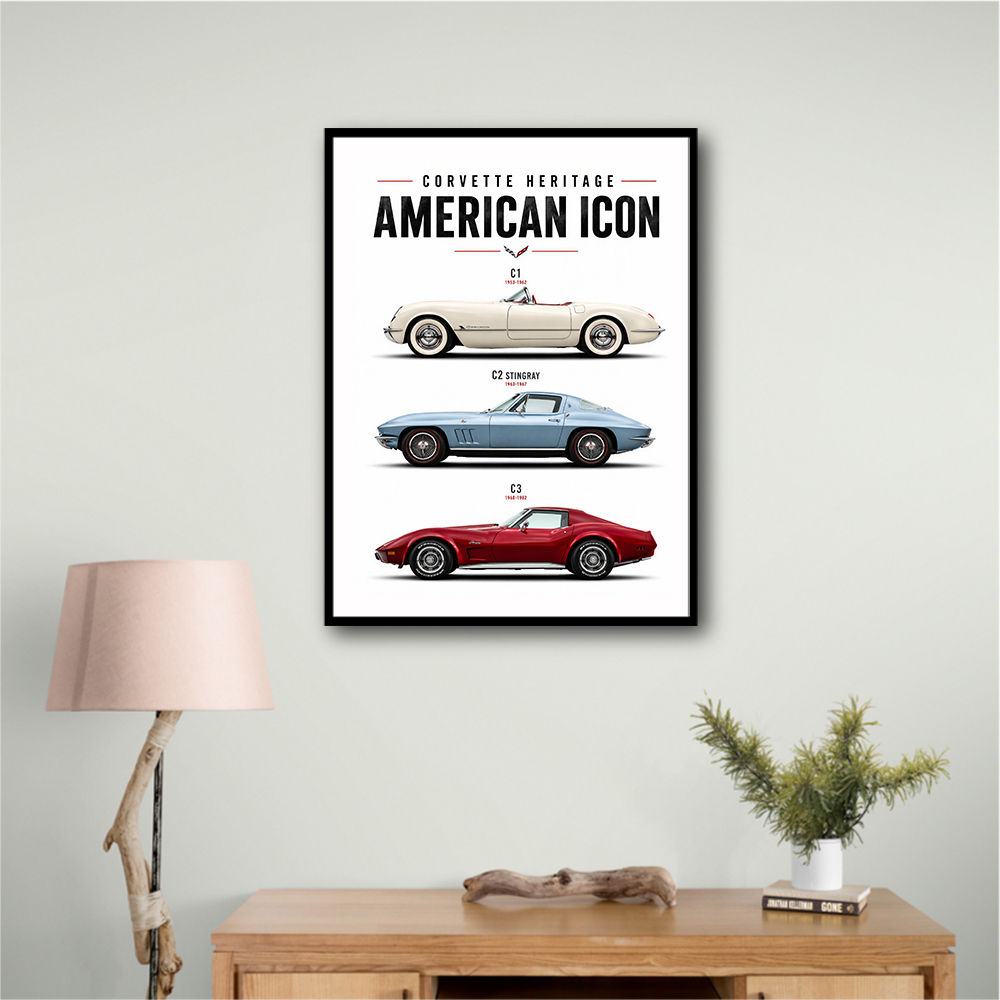 Corvette Performance Evolution  C5 To C8 Z06 Era Art Print