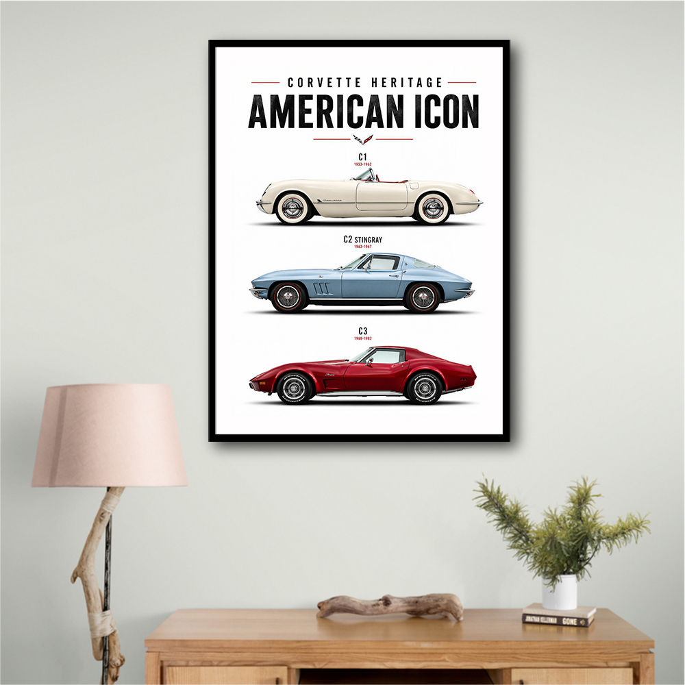 Corvette Performance Evolution  C5 To C8 Z06 Era Art Print
