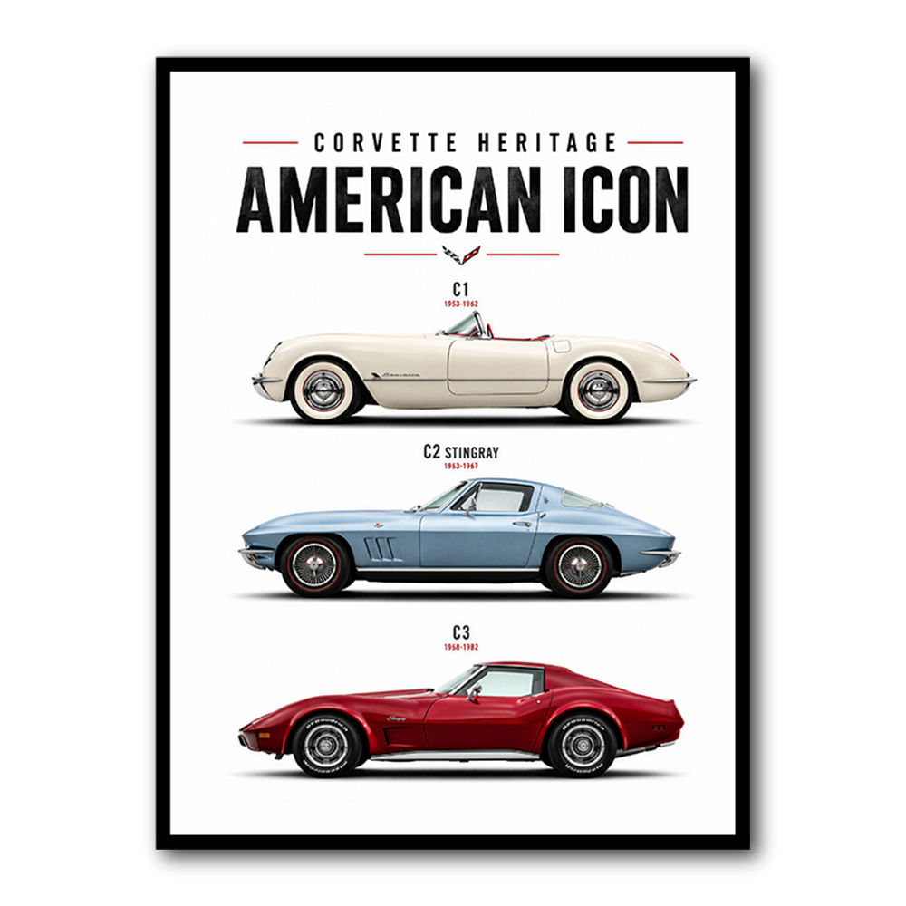 Corvette Performance Evolution  C5 To C8 Z06 Era Art Print