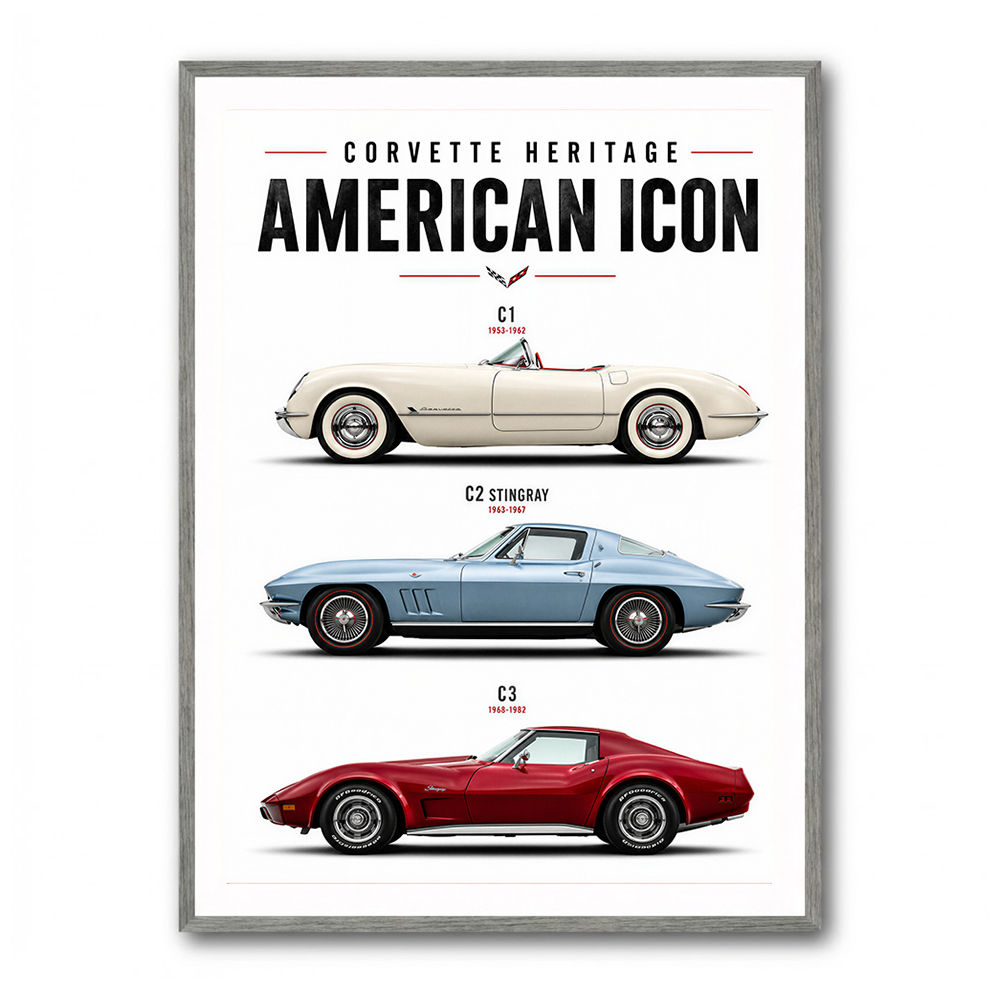 Corvette Performance Evolution  C5 To C8 Z06 Era Art Print