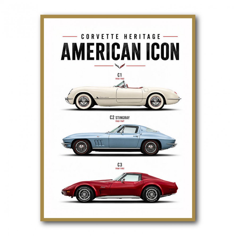 Corvette Performance Evolution  C5 To C8 Z06 Era Art Print