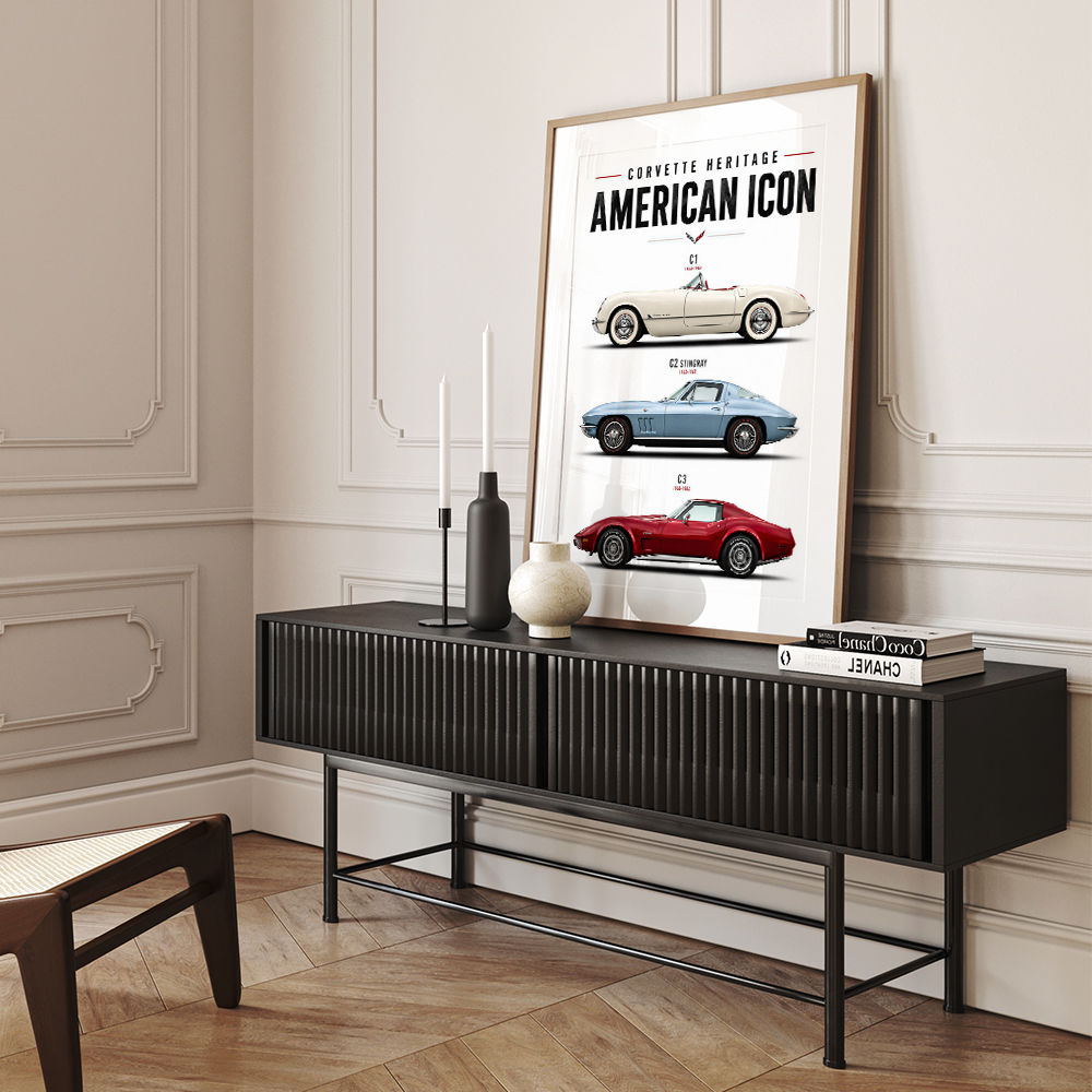 Corvette Performance Evolution  C5 To C8 Z06 Era Art Print