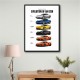 Corvette Timeline  From Classic Roots To Modern Power Art Print