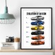 Corvette Timeline  From Classic Roots To Modern Power Art Print