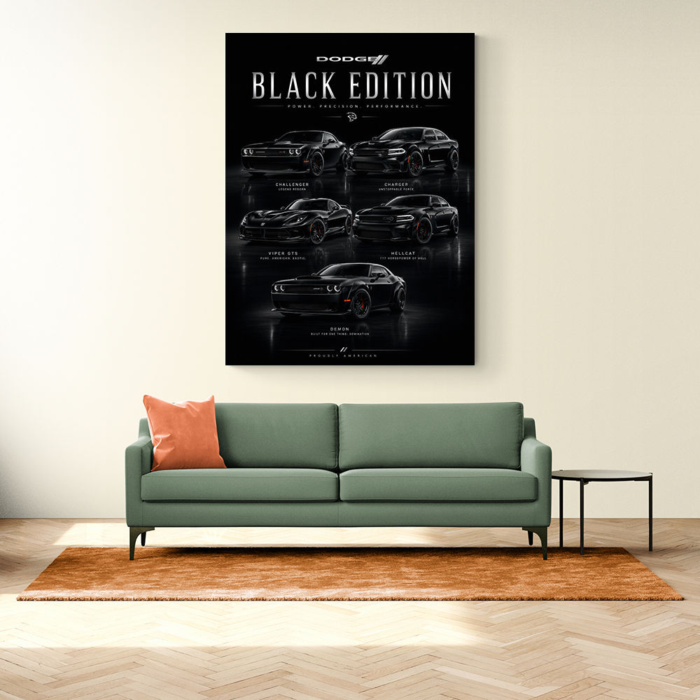 Dodge Black Edition  Power  Precision Performance Art Print