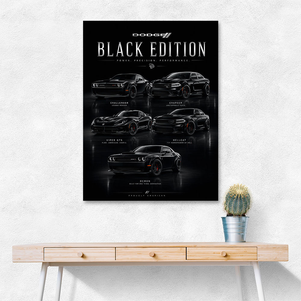 Dodge Black Edition  Power  Precision Performance Art Print