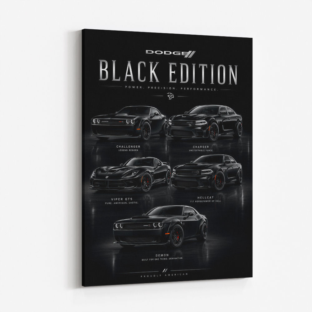 Dodge Black Edition  Power  Precision Performance Art Print