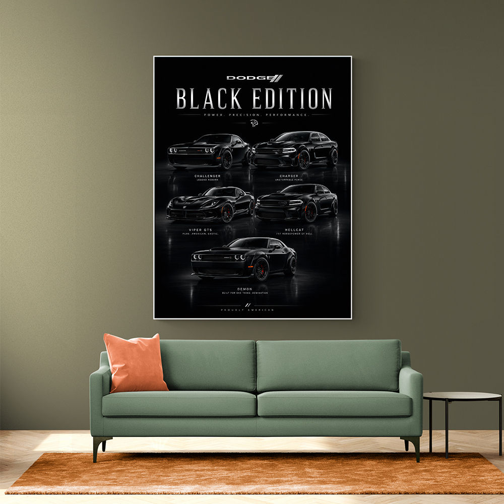 Dodge Black Edition  Power  Precision Performance Art Print