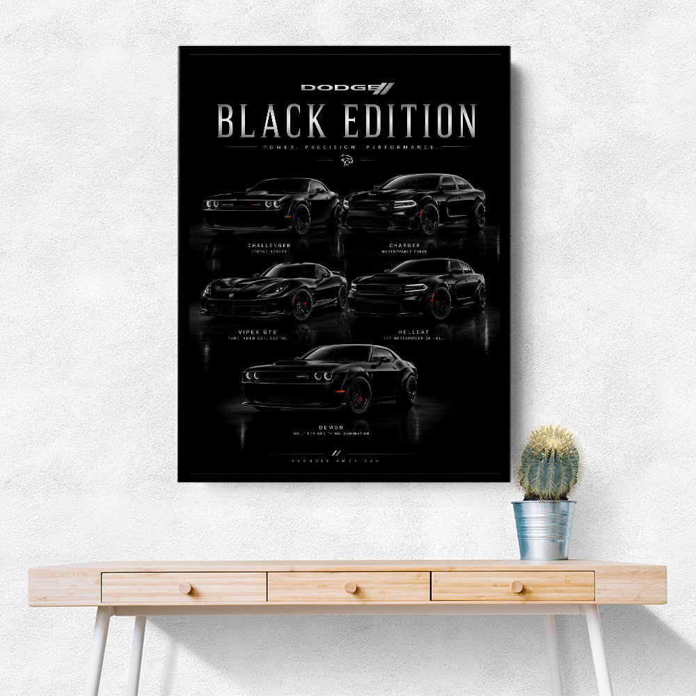 Dodge Black Edition  Power  Precision Performance Art Print
