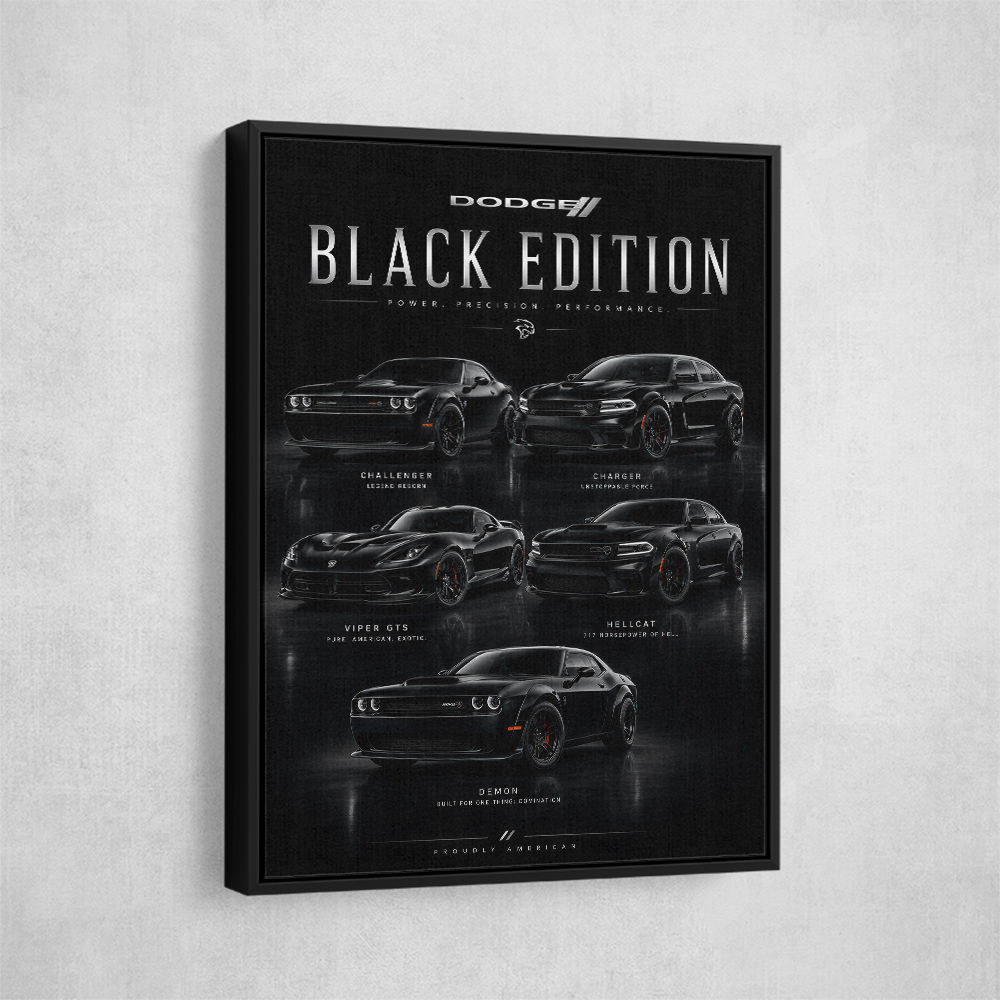 Dodge Black Edition  Power  Precision Performance Art Print
