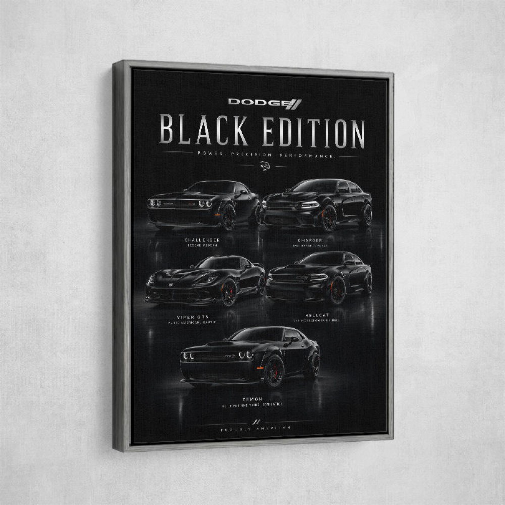 Dodge Black Edition  Power  Precision Performance Art Print