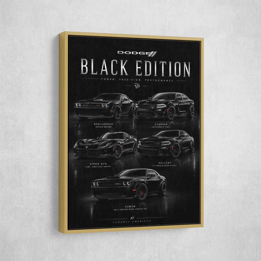 Dodge Black Edition  Power  Precision Performance Art Print