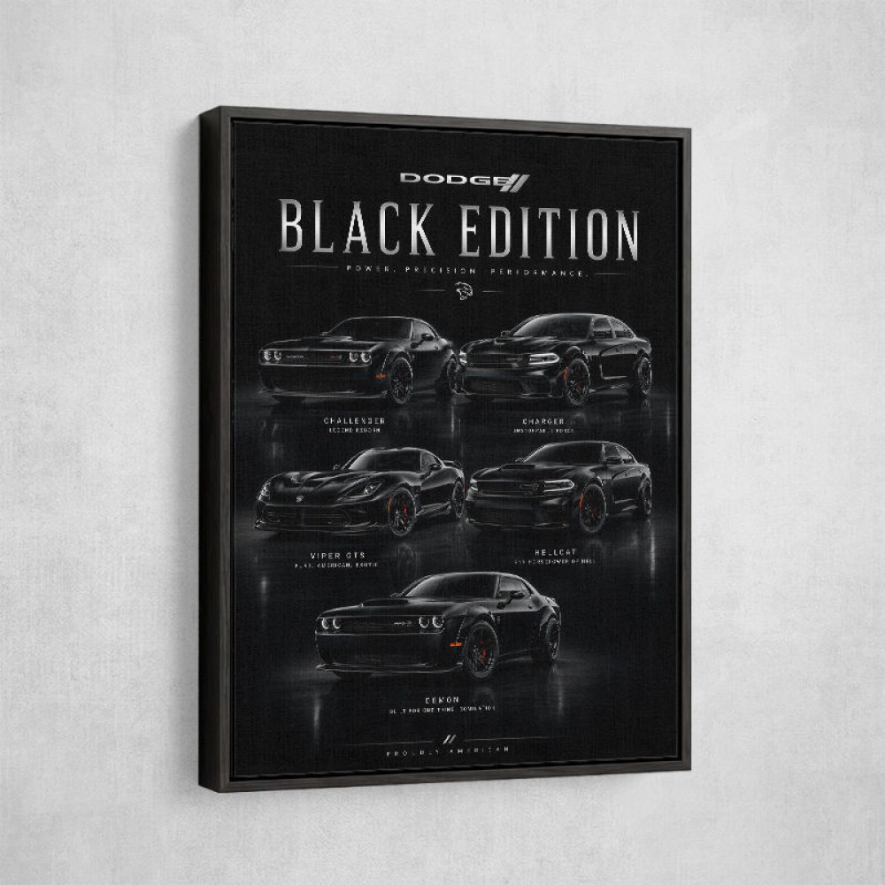 Dodge Black Edition  Power  Precision Performance Art Print