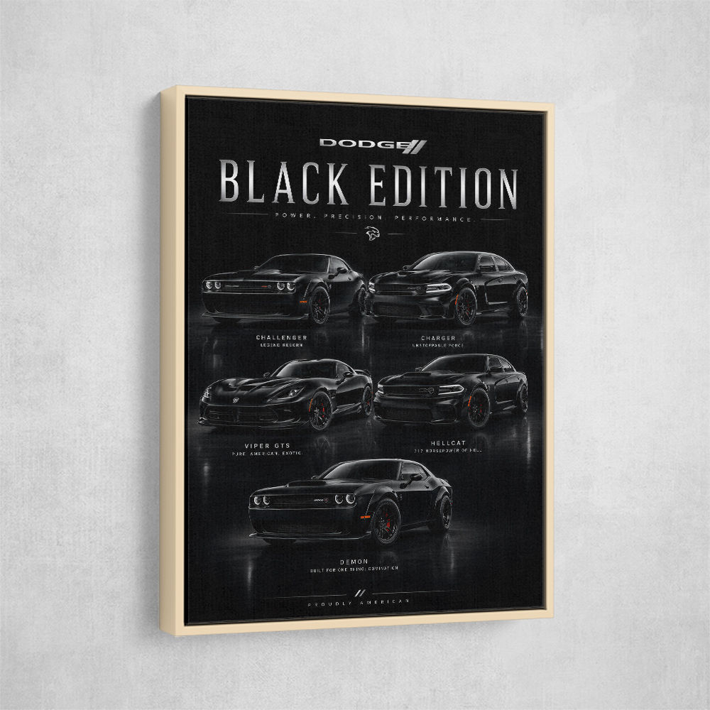 Dodge Black Edition  Power  Precision Performance Art Print