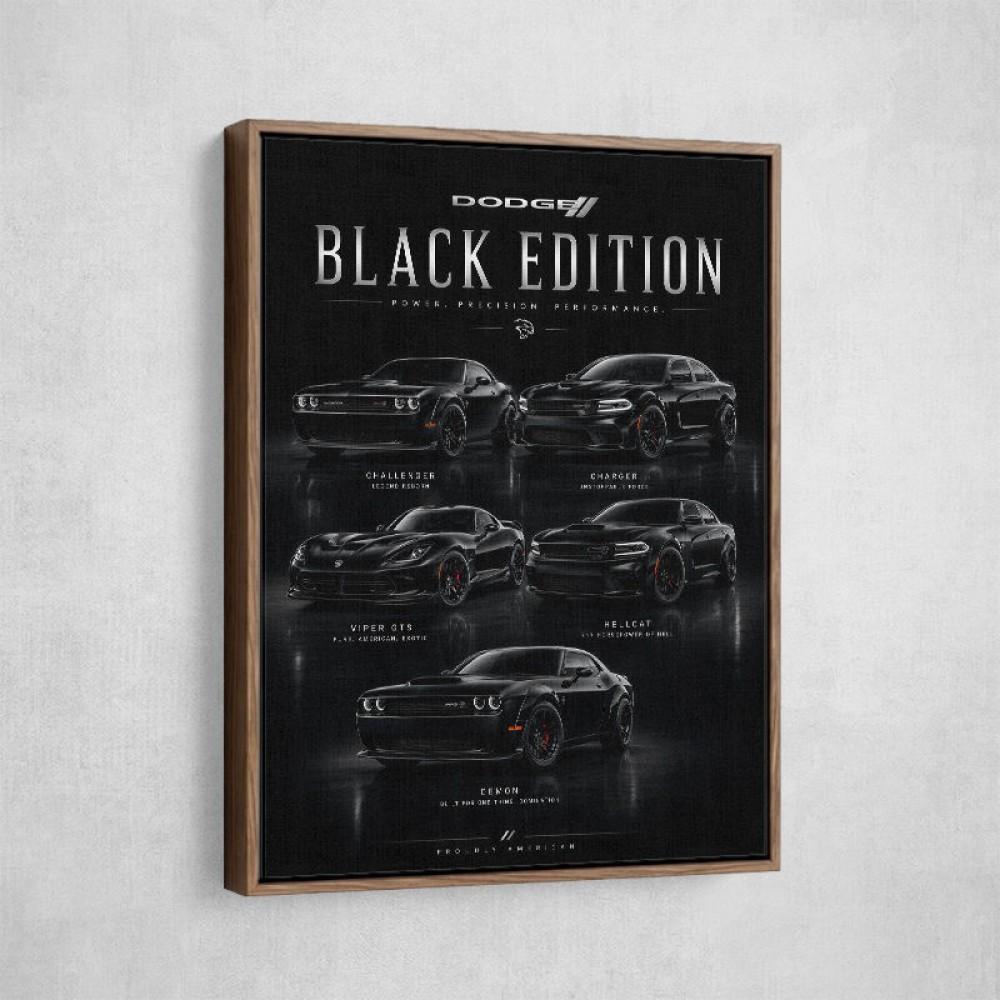 Dodge Black Edition  Power  Precision Performance Art Print