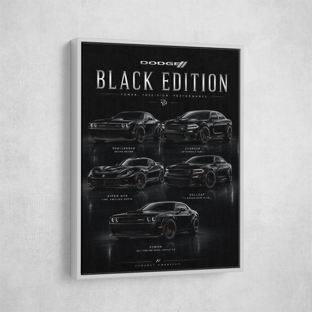 Dodge Black Edition  Power  Precision Performance Art Print